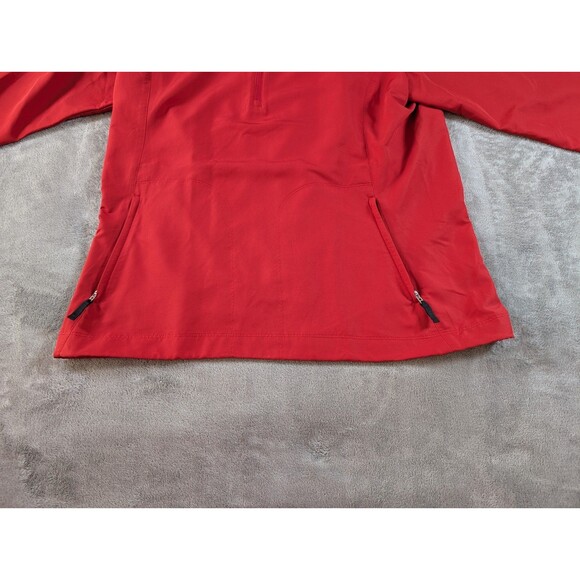 Nike Golf Windbreaker Pullover Women's XL Red Black Colorblock 1/2 Zip Pockets - Picture 6 of 15